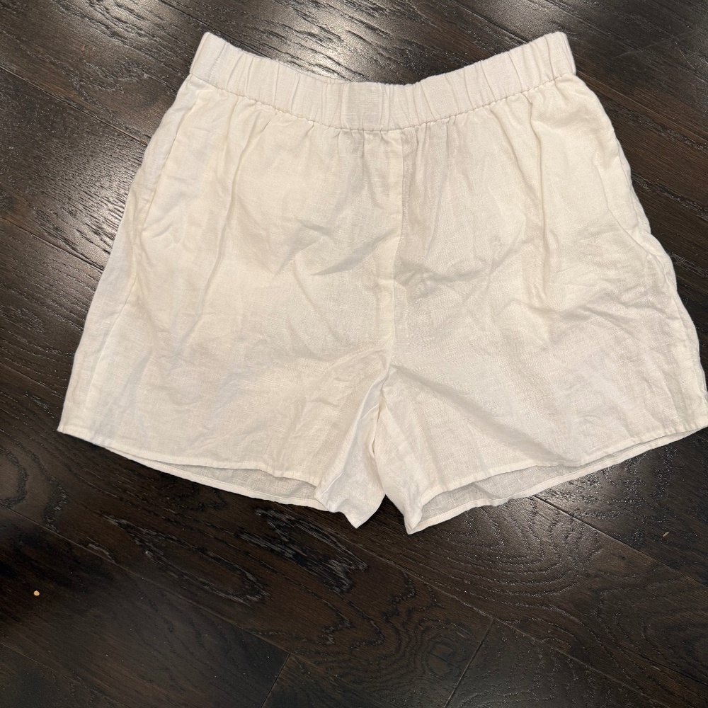 EVERLANE LINEN EASY SHORT - white - size M